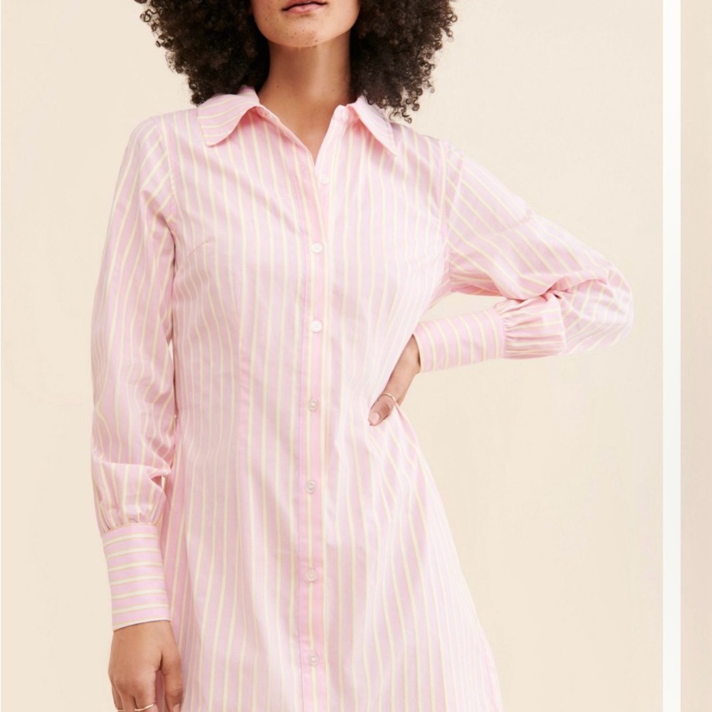 Sanctuary Pink and Yellow Striped Long Sleeve Dress